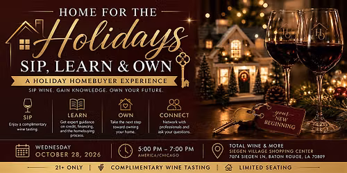 Home for the Holidays: Sip, Learn & Own