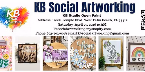 KB Studio Pick a Project 2-D Wood Resin Sat April 25th @10 AM