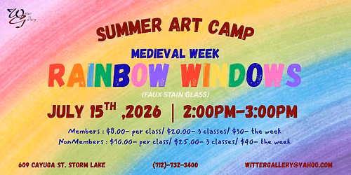 Summer Art Camp- Rainbow Windows