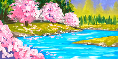 Paint and Wine Night in Havelock North - A Spring Walk (Bob Ross Inspired)