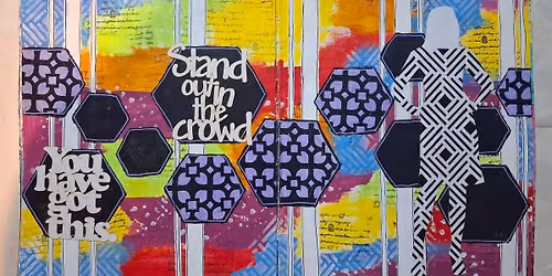 In Person Class Art Journal Page Stand Out in the Crowd (Kangaroo Flat))