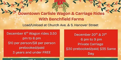 Downtown Carlisle Holiday Rides