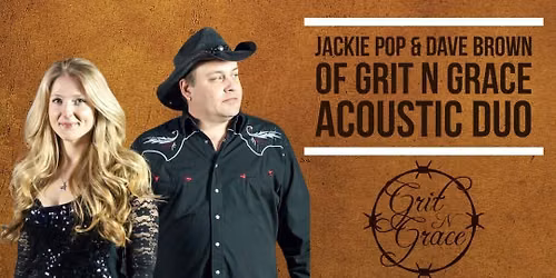 Jackie Pop and Dave Brown of Grit N Grace Acoustic Duo at Angry Garlic