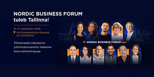 NORDIC BUSINESS FORUM tuleb Tallinna!