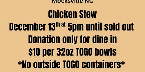 William R. Davie VFD Chicken Stew
