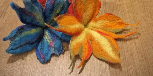 Wet Felted Flowers Class