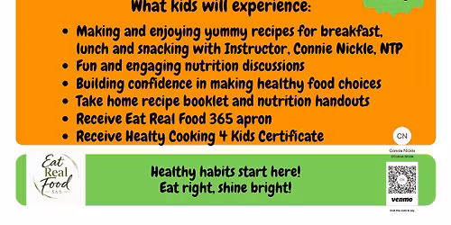 Heathy Cooking 4 Kids Camp 