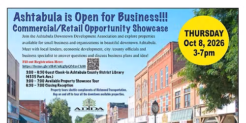 Open for Business!  Downtown Ashtabula Available Properties Showcase