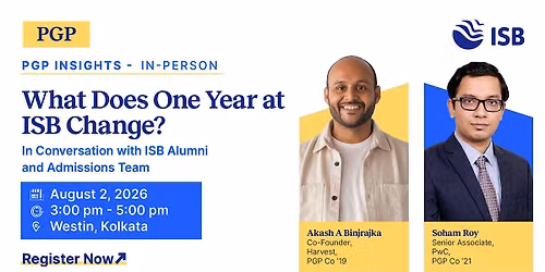 PGP Insights: Meet ISB faculty, alumni and Admissions Team at Hyderabad