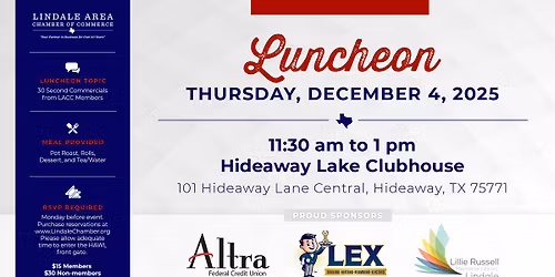 December 2025 LACC Luncheon - 30 Second Commercials