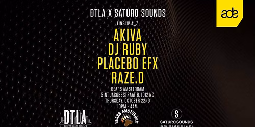 DTLA x Saturo Sounds: Amsterdam Dance Event Showcase