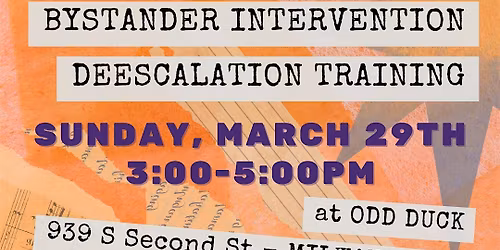 Bystander Intervention Deescalation Training - ODD DUCK
