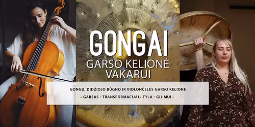 GONGAI - garso kelion\u0117 vakarui \u0104\u017euolyne