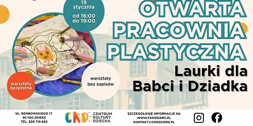 Otwarta Pracownia Plastyczna - Laurki dla Babci i Dziadka