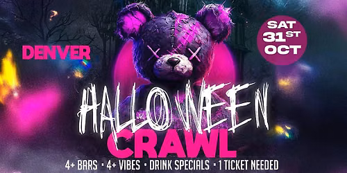 Denver's Haunted Hop 2026: Halloween Bar Crawl (Saturday, Oct 31)
