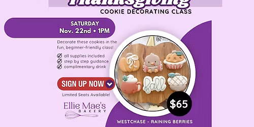 Thanksgiving Cookie Decorating Class