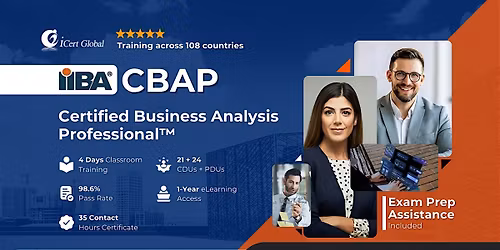 CBAP\u00ae Exam Prep Weekend ClassroomTraining\u2013IIBA\u00ae Aligned in National City,CA