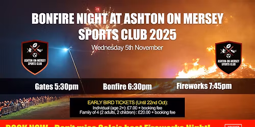 Bonfire Night at Ashton on Mersey Sports Club