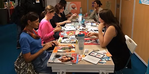 Collage intuitif et cr\u00e9atif autour du pouvoir f\u00e9minin