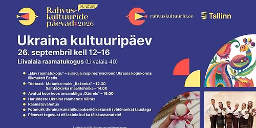 Ukraina laup\u00e4ev Liivalaia raamatukogus I Ukrainan Saturday at Liivalaia library