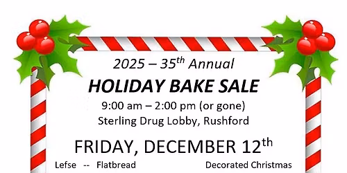 35th Annual Holiday Bake Sale
