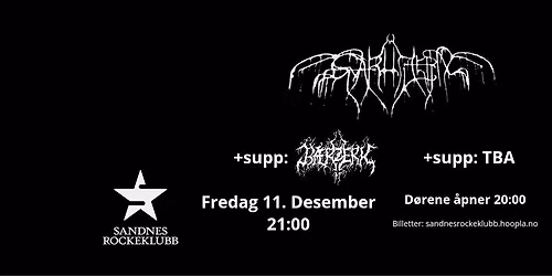 Svarttjern +supp: B\u00e6rzerk + supp: Stryknin | Sandnes Rockeklubb