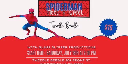 Spiderman Meet and Greet at Tweedle Beedle Nexton Square Summerville