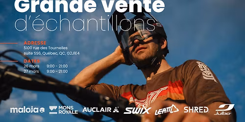 Grande Vente d'\u00e9chantillons est de retour !!