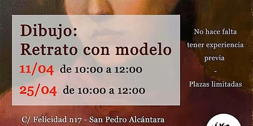 Dibujo de retrato con modelo