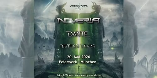 Epischer Progressive Powermetal mit Noveria, Dante & Jester's Tears