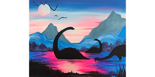 Dinosaurs at Dusk - Paint and Sip in Tyler | Classpop!\u2122