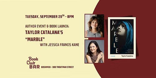Author Event: Taylor Catalana's "Marble" with Jessica Francis Kane