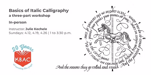 Workshop - Basics of Italic Calligraphy, a three-part workshop