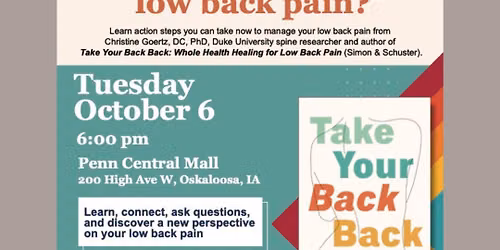 Take Your Back Back - Book Launch with Christine Goertz