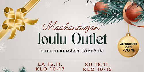 Maahantuojan Joulu Outlet 2025