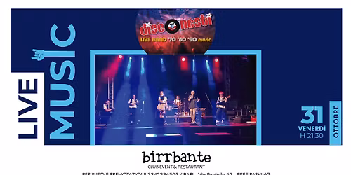 '70 '80 '90 live music al Birrbante!