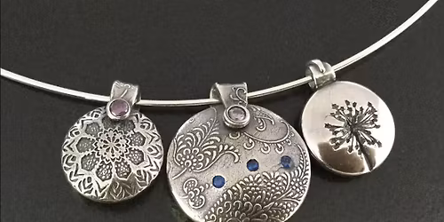Silver Clay Lentil Pendant Workshop Grainne Reynolds \u2013 Thur 2 Jul - 10am-5pm - Great Linford - \u00a3140