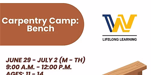 KIDS CAMP: Carpentry Camp-Bench