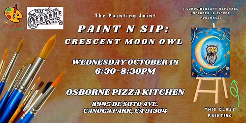 Paint n Sip: Crescent Moon Owl