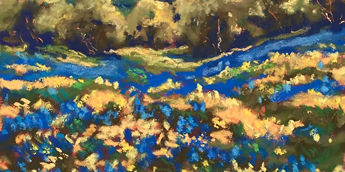 Wildflower Landscape in Soft Pastel