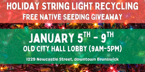 Holiday STRING Light Recycling & Free Native Seedling Pickup