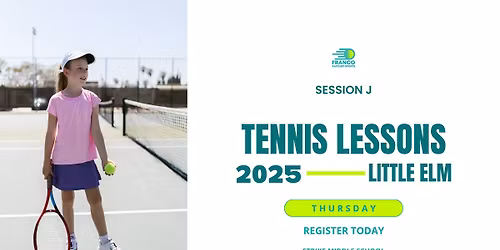 LITTLE ELM - Pee Wee Tennis Session J-2025 (5 to 7YR)