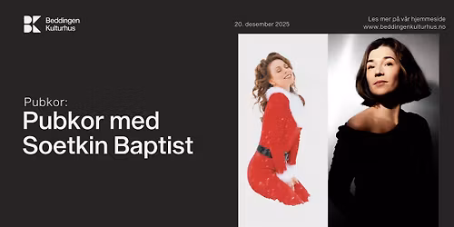 KUN 30 BILLETTER IGJEN! Jule-pubkor med Soetkin Baptist – All we want for christmas is you! 