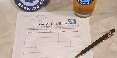 Trivia Night at Coastline! Trivia W\/ Olivia