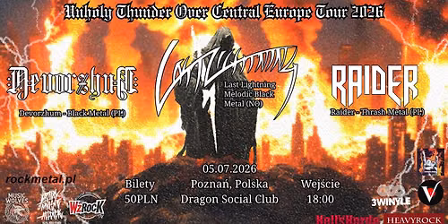 Last Lightning (NO) + Devorzhum (PL) + Raider (PL) | Dragon Social Club, Pozna\u0144 05.07.2026