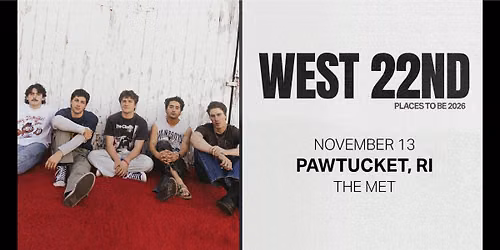 WEST 22nd: PLACES TO BE 2026 - Friday, November 13 @ The Met