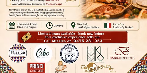 Little Italy festival. Long table dinner
