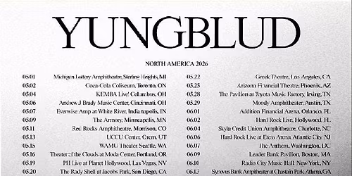 Yungblud Idols World Tour Portland May 16 2026 Moda Center Live Concert