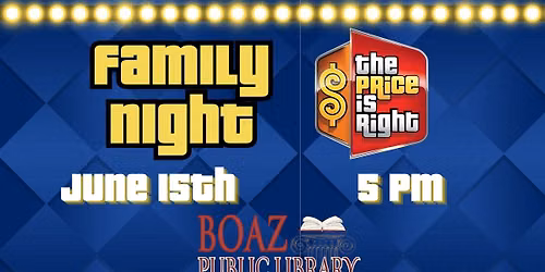 Family Night: The Price is Right