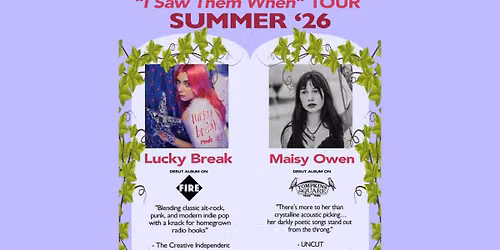 FREE PATIO SHOW: Maisy Owen \/\/ Lucky Break